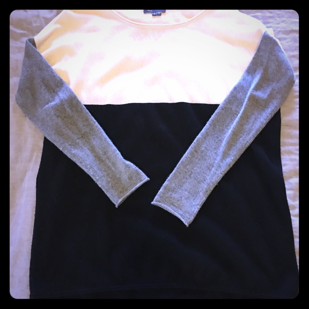 Vince Color Block Cashmere Sweater
